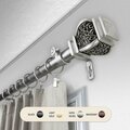 Kd Encimera 1 in. Harrison Curtain Rod with 48 to 84 in. Extension, Satin Nickel KD3728581